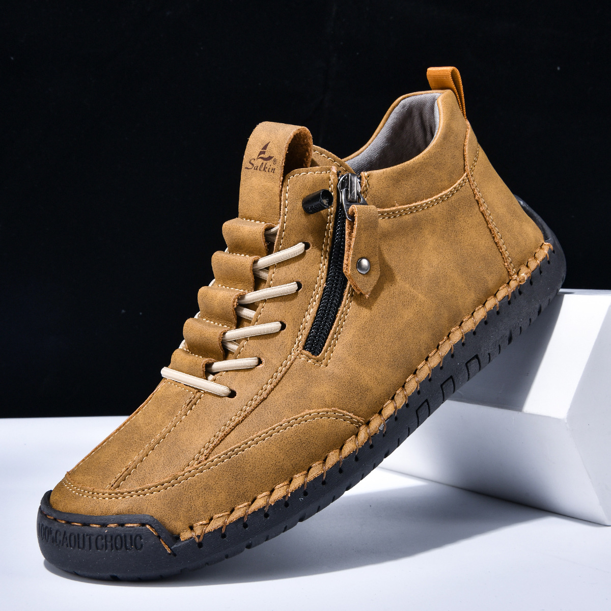 CHAUSSURES EN NABUK AVEC ZIP POUR HOMME