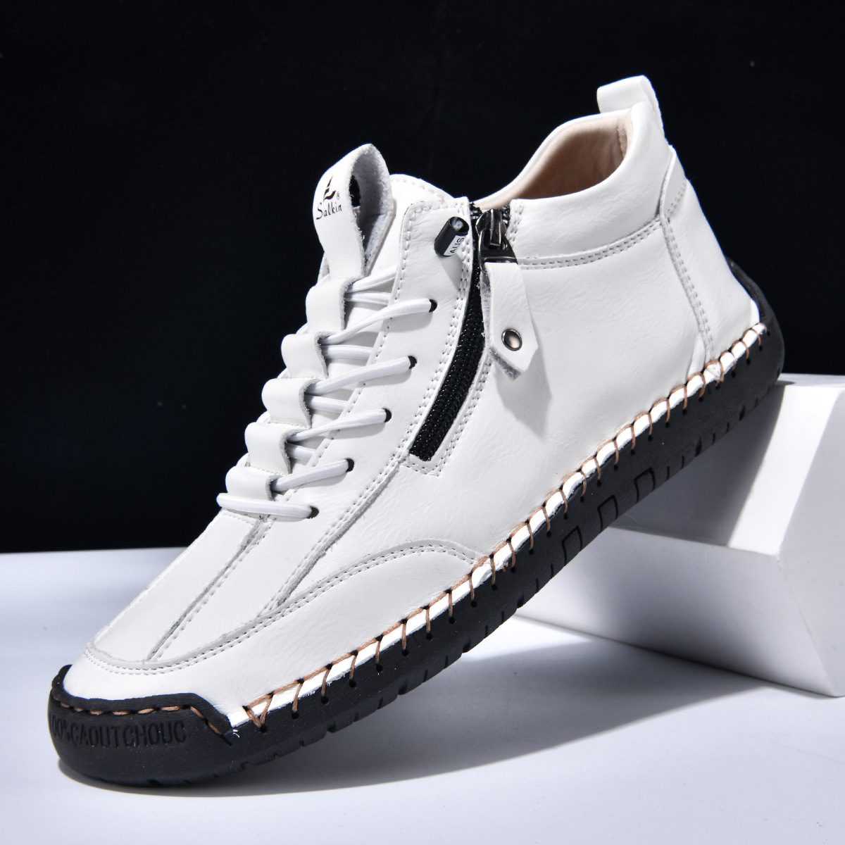 CHAUSSURES EN NABUK AVEC ZIP POUR HOMME