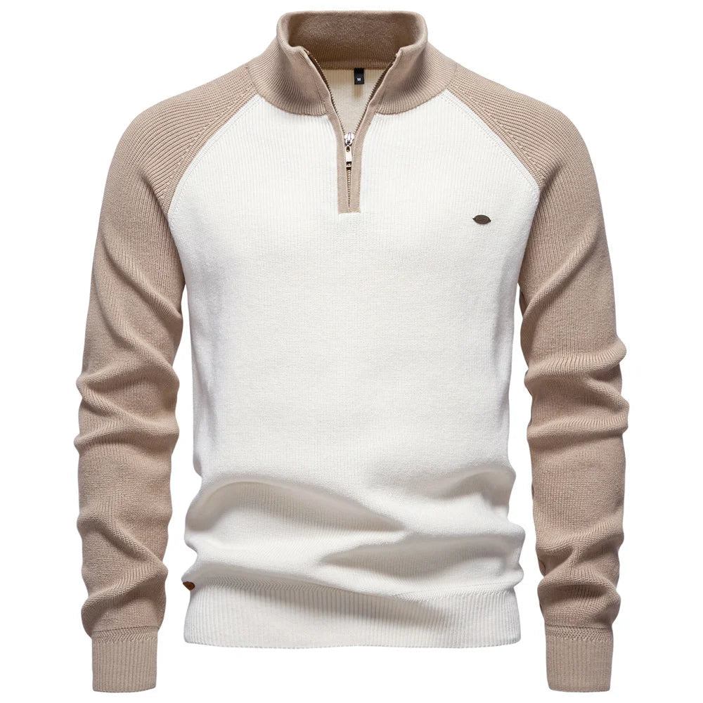 PULL À COL ZIPPÉ POUR HOMME